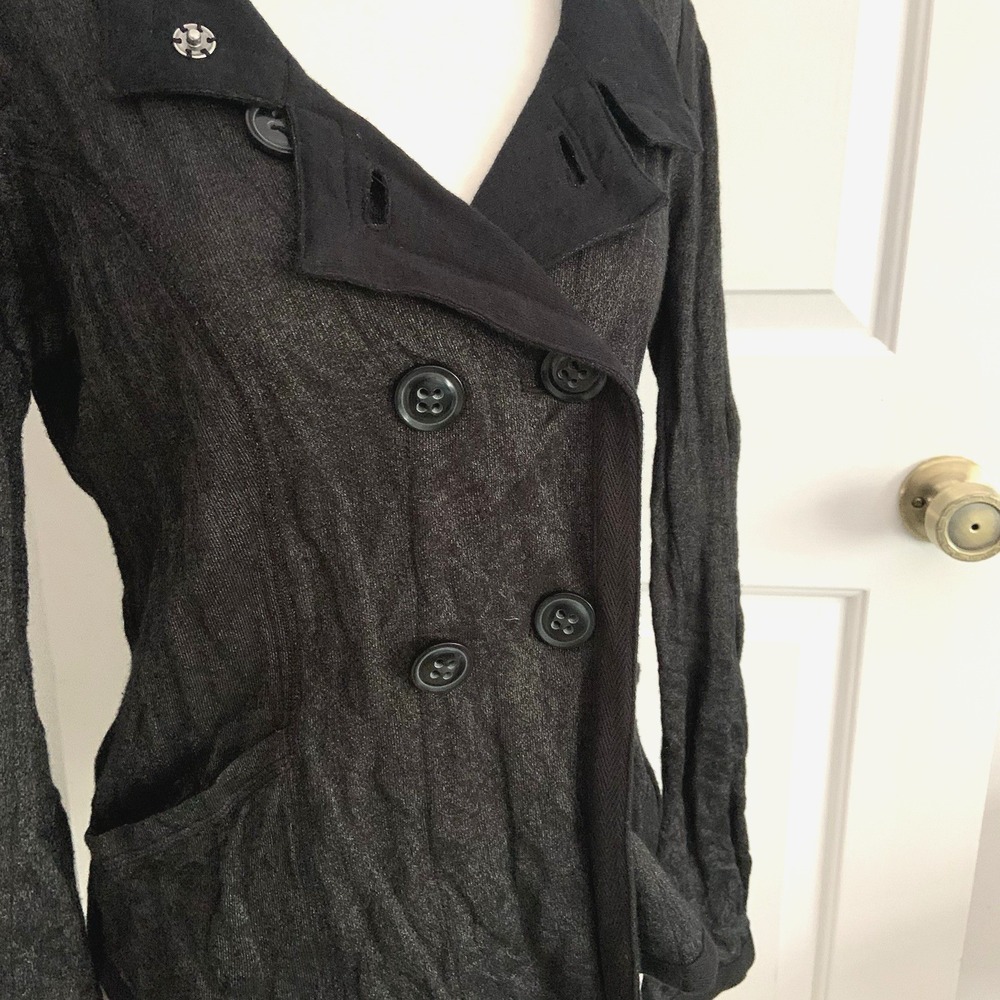 Marc Aurel Shimmer Black Witchy Dark Academia Cardigan Y2K Sweater Jacket XS